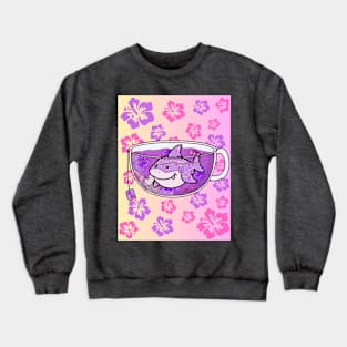 Floral Shark Tea (yellow/pink) Crewneck Sweatshirt